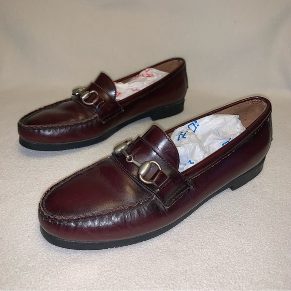 Dexter Shoes Womens 9m Vintage Dexter Cordovan Brown Leather Bridle Bit Horsebit Shoes Exc